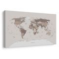 WANDBILD WELTKARTE IN BEIGE - BILDER - 🔥 TOTALAUSVERKAUF