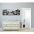 CANVAS PRINT FAMOUS CANAL IN VENICE IN BLACK AND WHITE - BLACK AND WHITE PICTURES - PICTURES