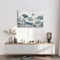 WANDBILD BLAUE LOTUSBLÜTEN - BILDER BLUMEN - BILDER