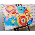 CANVAS PRINT CIRCLES FULL OF COLORS - POP ART PICTURES - PICTURES