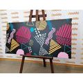 WANDBILD MODERNES MEMPHIS-MUSTER - POP-ART-BILDER - BILDER