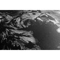 CANVAS PRINT LION'S HEAD IN BLACK AND WHITE - BLACK AND WHITE PICTURES - PICTURES