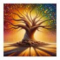 OBRAZ ZÁŘÍCÍ STROM ŽIVOTA S DUHOU - OBRAZY STROMY ŽIVOTA - OBRAZY