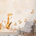 TAPETE TIERE MIT MUSIKINSTRUMENTEN - KINDERTAPETEN - TAPETEN