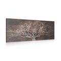 QUADRO ALBERO SU SFONDO IN LEGNO - QUADRI ALBERI E FOGLIE - QUADRI