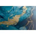 CANVAS PRINT BLUE MARBLE - MARBLE PICTURES - PICTURES