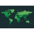 SELF ADHESIVE WALLPAPER DETAILED MAP OF THE WORLD IN GREEN - SELF-ADHESIVE WALLPAPERS - WALLPAPERS