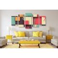 5-PIECE CANVAS PRINT ABSTRACT TEXTURE - ABSTRACT PICTURES - PICTURES