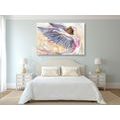 CANVAS PRINT FREE ANGEL WITH PURPLE WINGS - PICTURES OF ANGELS - PICTURES