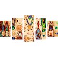 5-PIECE CANVAS PRINT MOTHER IN AN ABSTRACT DESIGN - ABSTRACT PICTURES - PICTURES