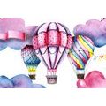 CANVAS PRINT WATERCOLOR BALLOONS - CHILDRENS PICTURES - PICTURES