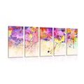 5-PIECE CANVAS PRINT INTERESTING COLORFUL ABSTRACTION - ABSTRACT PICTURES{% if product.category.pathNames[0] != product.category.name %} - PICTURES{% endif %}
