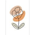 WANDBILD MINIMALISTISCHE BLUME AUF WEISSEM HINTERGRUND NO4 - BILDER BLUMEN - BILDER