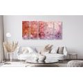 5-PIECE CANVAS PRINT FLORAL MANDALA - PICTURES FENG SHUI - PICTURES