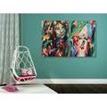 CANVAS PRINT OIL PAINTING WOMAN AND A HORSE - PICTURES OF PEOPLE - PICTURES