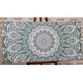 CANVAS PRINT MANDALA OF HARMONY ON A GREEN BACKGROUND - PICTURES FENG SHUI - PICTURES