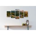 5-PIECE CANVAS PRINT NATURE BATHED IN THE SUN - PICTURES OF NATURE AND LANDSCAPE - PICTURES