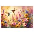 OBRAZ KOLIBŘÍCI A KVĚTY - OBRAZY PTÁCI - OBRAZY
