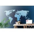 SELF ADHESIVE WALLPAPER WORLD MAP IN SHADES OF BLUE - SELF-ADHESIVE WALLPAPERS - WALLPAPERS