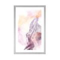 POSTER WITH MOUNT PASTEL SILHOUETTE OF A WOMAN - MOTIFS FROM OUR WORKSHOP - POSTERS