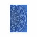 POSTER ORNAMENTAL MANDALA WITH A LACE IN BLUE COLOR - FENG SHUI - POSTERS