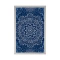 AFFICHE MANDALA BLEU AVEC UN MOTIF ABSTRAIT - FENG SHUI - AFFICHES