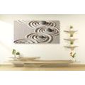 CANVAS PRINT ZEN STONES IN SANDY CIRCLES - PICTURES FENG SHUI - PICTURES