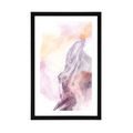 POSTER WITH MOUNT PASTEL SILHOUETTE OF A WOMAN - MOTIFS FROM OUR WORKSHOP - POSTERS