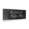 CANVAS PRINT DISCO RADIO FROM THE 90S IN BLACK AND WHITE - BLACK AND WHITE PICTURES - PICTURES