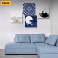 SET TABLOURI FENG SHUI ÎN DESIGN ALB-ALBASTRU - COMPOZIȚIE DE TABLOURI - TABLOURI