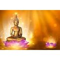 WALLPAPER BUDDHA STATUE ON A LOTUS FLOWER - WALLPAPERS FENG SHUI - WALLPAPERS