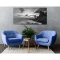 TABLEAU SUR TOILE – MAGNIFIQUE PAYSAGE AU BORD DE LA MER EN NOIR ET BLANC - TABLEAUX EN NOIR ET BLANC - TABLEAUX
