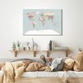 WANDBILD BUNTE WELTKARTE - WELTKARTEN ALS BILDER - BILDER
