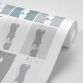 SELF ADHESIVE WALLPAPER POP ART WOMAN'S CHARM IN GRAY - SELF-ADHESIVE WALLPAPERS - WALLPAPERS