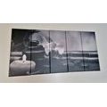 5-PIECE CANVAS PRINT FENG SHUI STILL LIFE IN BLACK AND WHITE - BLACK AND WHITE PICTURES{% if product.category.pathNames[0] != product.category.name %} - PICTURES{% endif %}