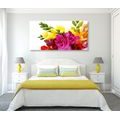 CANVAS PRINT BOUQUET OF FREESIAS - PICTURES FLOWERS - PICTURES