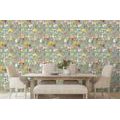 SELF ADHESIVE WALLPAPER ABSTRACT PAINTED FLOWERS - SELF-ADHESIVE WALLPAPERS - WALLPAPERS