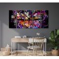 5-PIECE CANVAS PRINT UNUSUAL BUTTERFLY - POP ART PICTURES - PICTURES