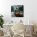 QUADRO SU TELA – BARCA DI LEGNO NELLA NATURA - QUADRI LAGHI - STAMPE E QUADRI