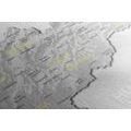 QUADRO IN SUGHERO – MAPPA DELLA SLOVACCHIA GRIGIO-GIALLA DISCRETA - QUADRI SU SUGHERO - STAMPE E QUADRI