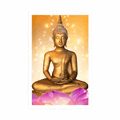 POSTER STATUE OF BUDDHA ON A LOTUS FLOWER - FENG SHUI - POSTERS