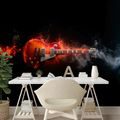 FOTOTAPETE BRENNENDE E-GITARRE IM RAUCH - MUSIK FOTOTAPETEN - TAPETEN