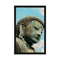 POSTER BUDDHA STATUE NEAR A CHERRY TREE - FENG SHUI - POSTERS