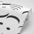 PAPIER PEINT MOTIFS ORIGINAUX EN NOIR ET BLANC - PAPIER PEINT NOIR ET BLANC - PAPIER PEINT