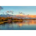 SELF ADHESIVE WALL MURAL SUNSET OVER THE LAKE - SELF-ADHESIVE WALLPAPERS - WALLPAPERS