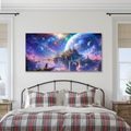 TABLEAU SUR TOILE – PALAIS SPATIAL AU-DESSUS DES NUAGES - IMAGES DE GALAXIE - TABLEAUX