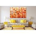 CANVAS PRINT DANDELION IN SHADES OF ORANGE - ABSTRACT PICTURES - PICTURES