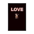 POSTER HUND MIT AUFSCHRIFT LOVE - MOTIVE AUS UNSERER WERKSTATT - POSTER