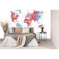 WALLPAPER WORLD MAP IN WATERCOLOR DESIGN - WALLPAPERS MAPS - WALLPAPERS