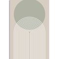TABLOU CERCUL KAKI CU CURCUBEU MID-CENTURY - TABLOURI ABSTRACTE - TABLOURI
